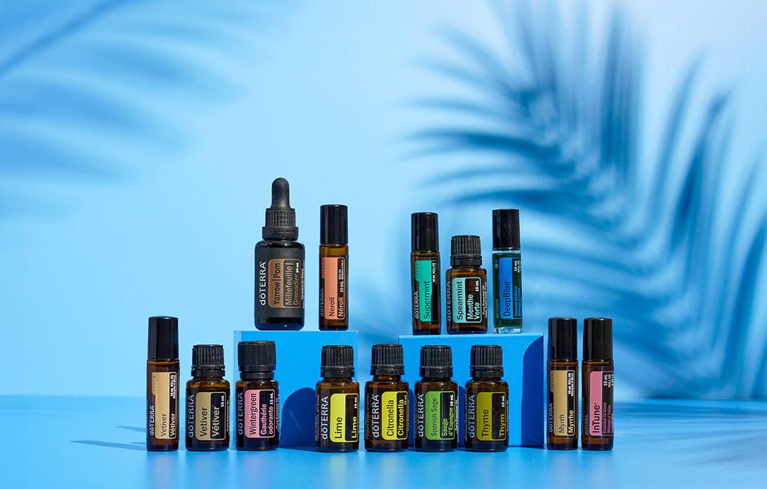 A collection of essential oils